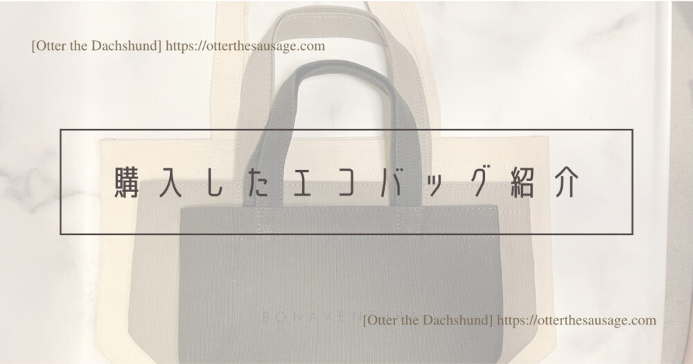 Header Image_Otter the Dachshund_travel with dogs_hang out with dogs_犬旅ブログ_犬とお出かけブログ_BONAVENTURA ECO BAG_購入したエコバッグ紹介